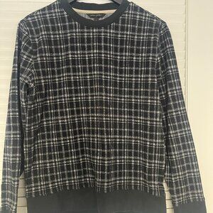 Banana Republic Men’s Black & White Check Pullover Sweater